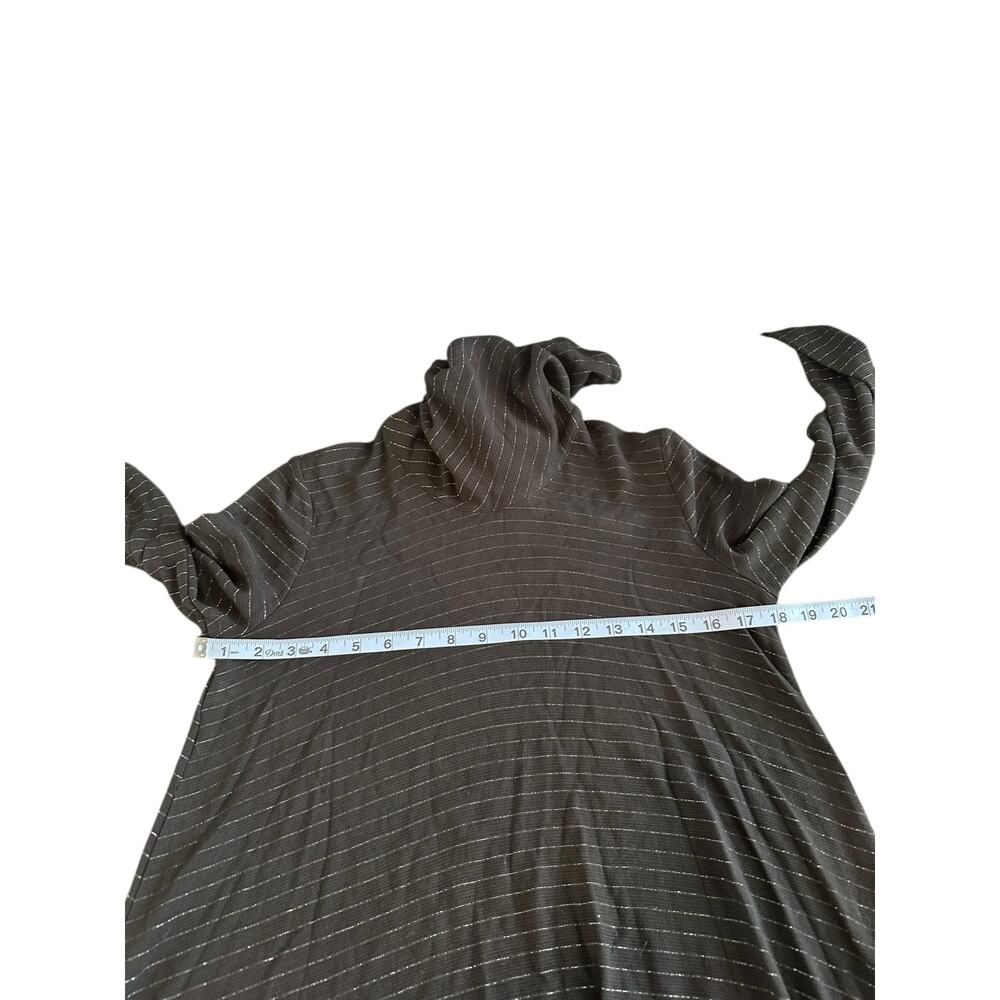 J. Jill Wearever Collection Shirt Cowl Neck Long Sleeve Black Striped Small - Picture 9 of 11